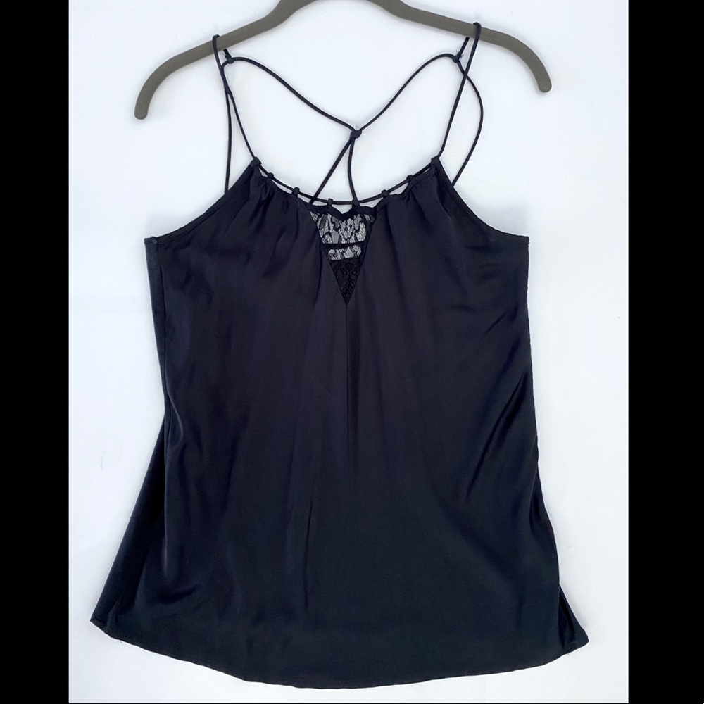 Black silk cami UTERQÜE